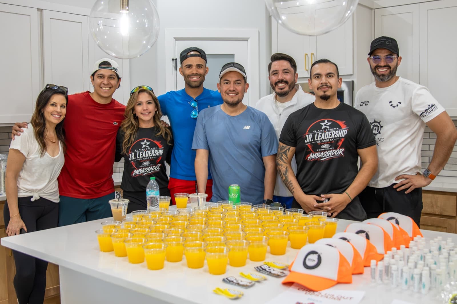 Marco Vallejo Jr. with the El Paso Chamber Jr. Leadership 5K ambassador team