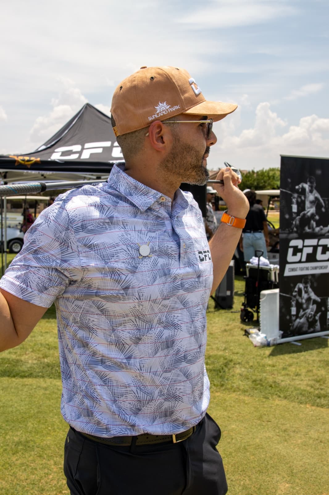 Marco Vallejo Jr. at a CFC golf sponsorship event