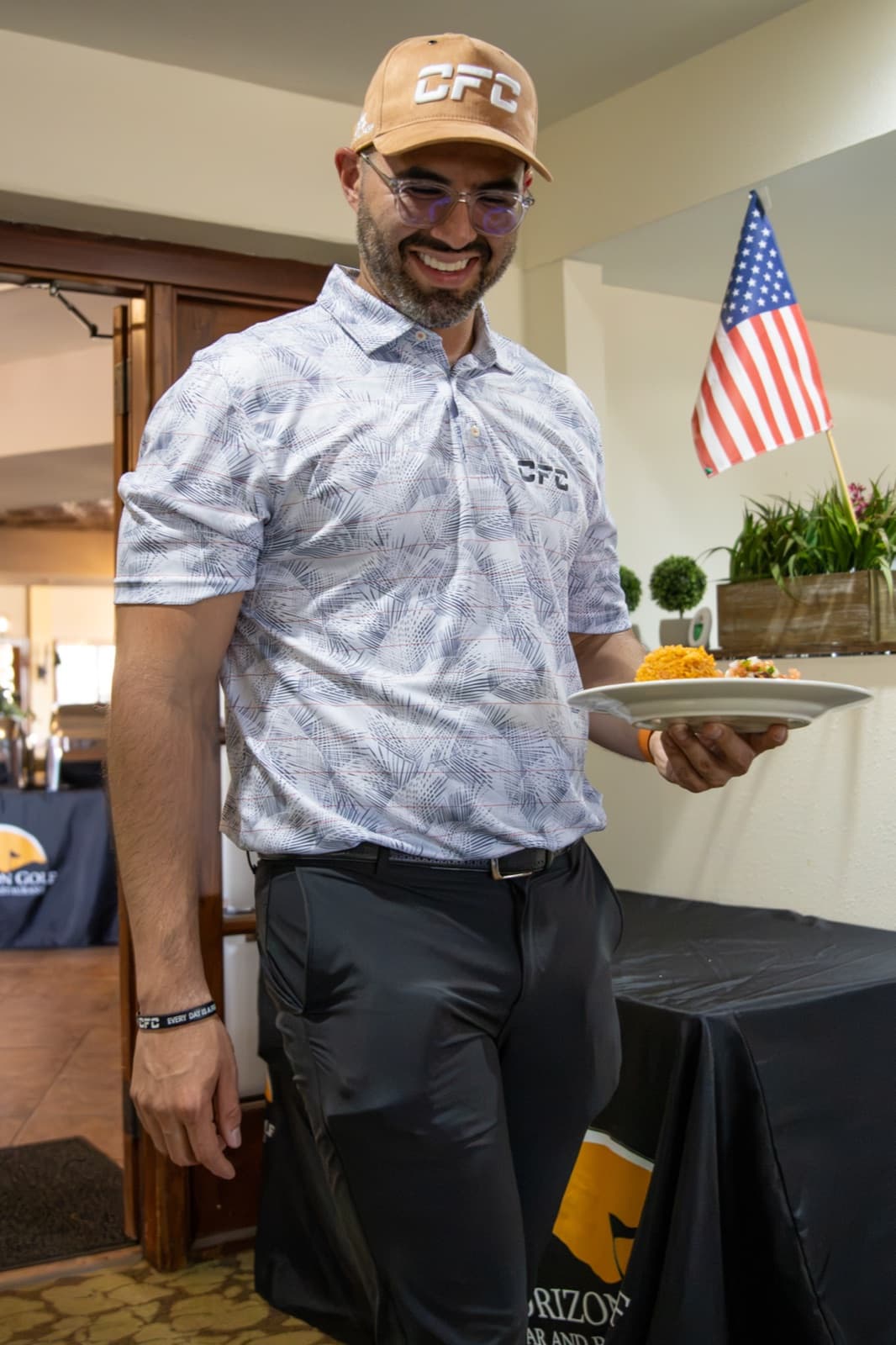 Marco Vallejo Jr. at the CFC golf tournament clubhouse