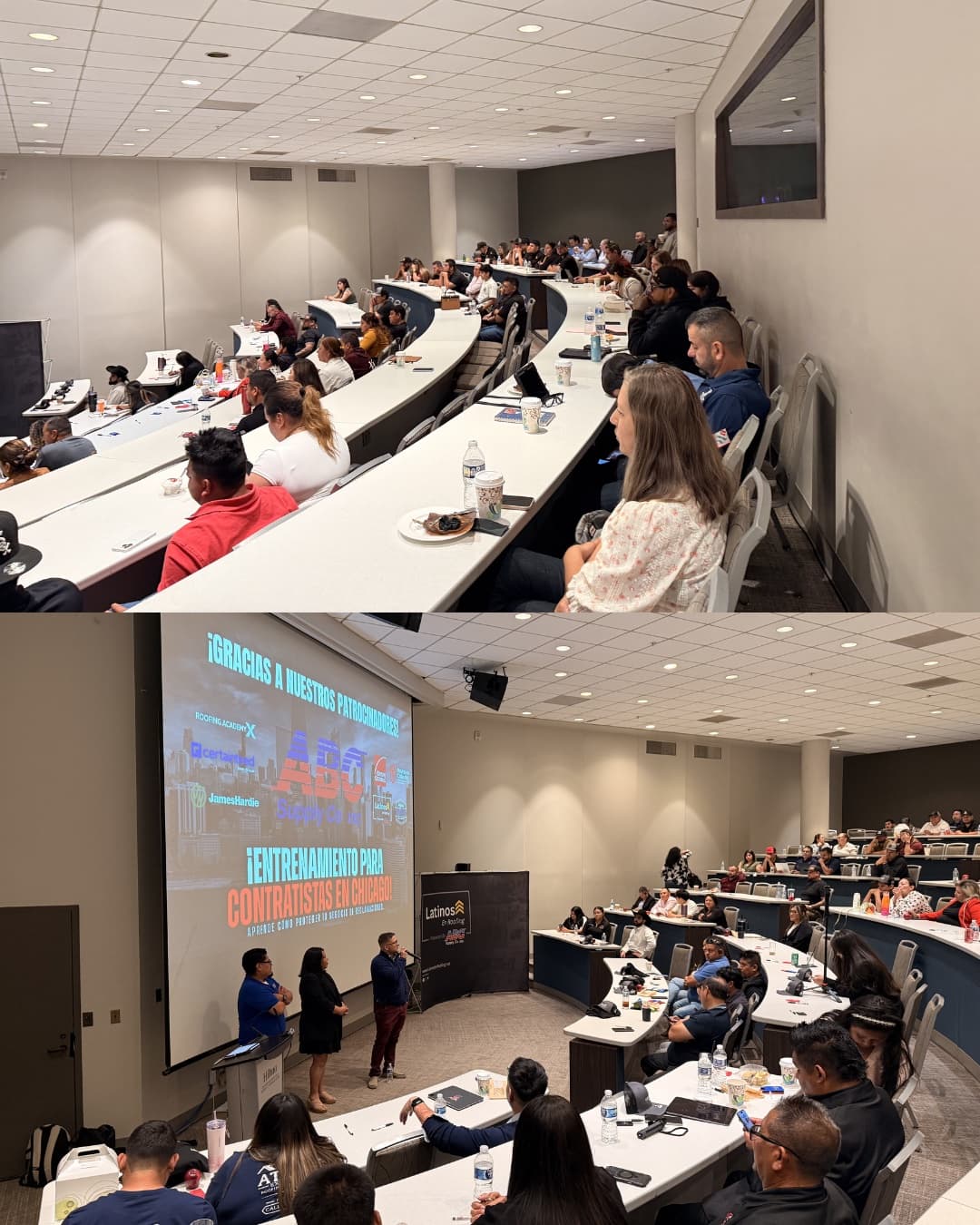 Latinos en Roofing contractor training event in Chicago